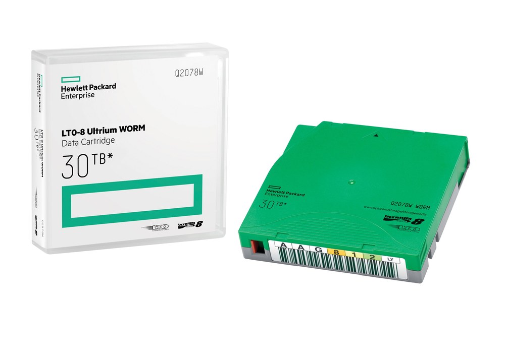 CARTUCHO DE DADOS HPE LTO-8 ULTRIUM 30TB WORM VERDE Q2078W