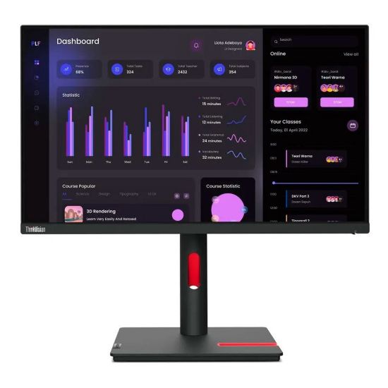 Monitor Lenovo T24i-30 23.8" Full HD - 63CFMAR1BR
