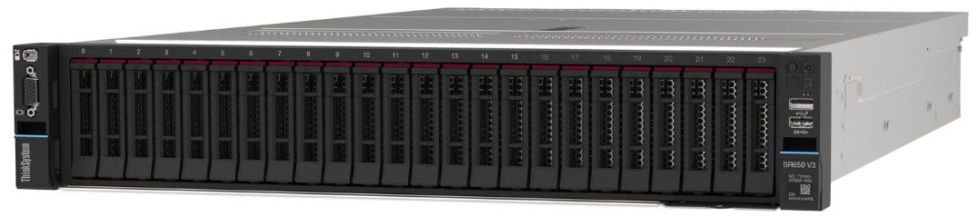 Servidor Lenovo ISG SR650v3 Intel Xeon Gold 6438Y 32C 256GB 2x480 - 7D76W3H300