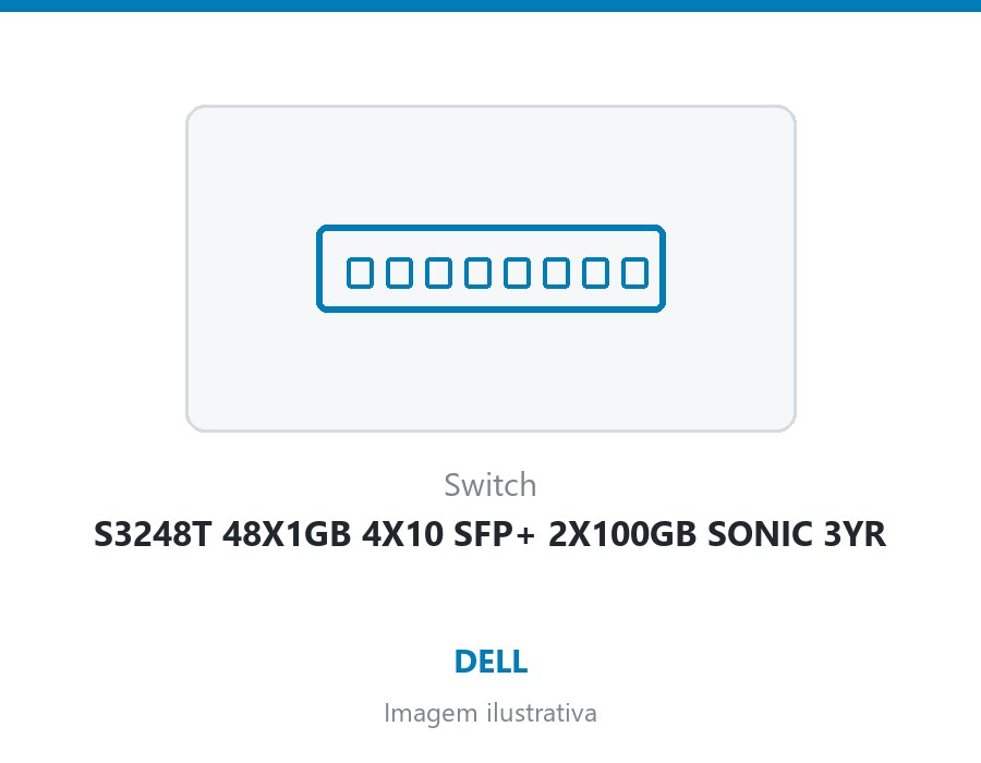 SWITCH DELL S3248T 48X1GB 4X10 SFP+ 2X100GB SONIC 3YR