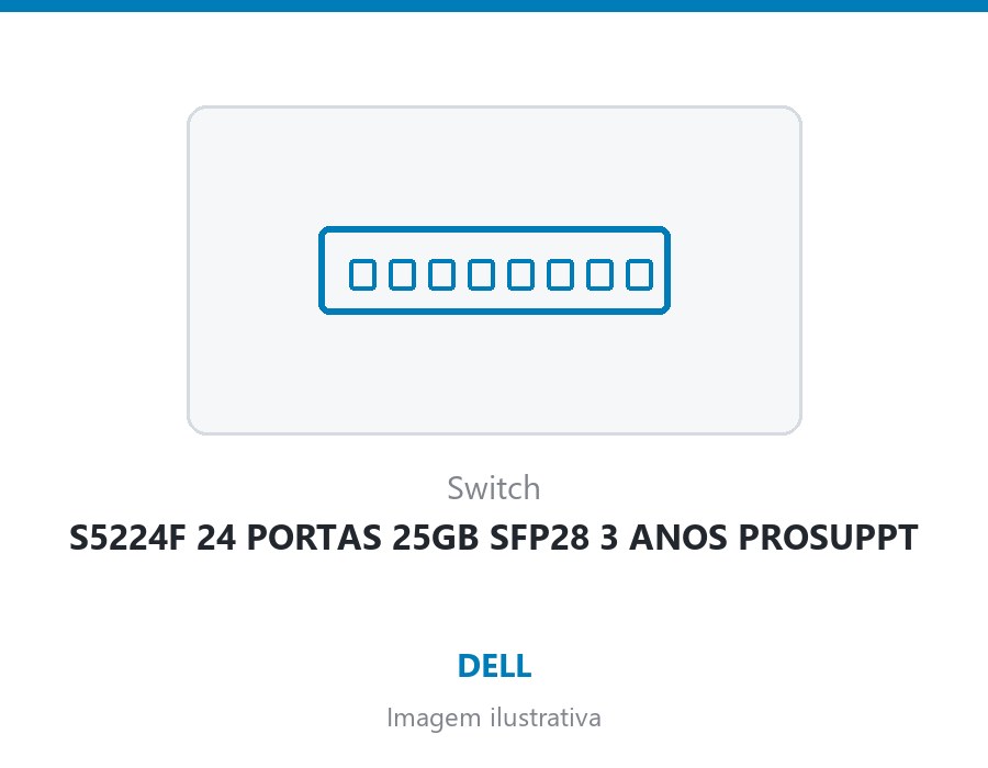 SWITCH DELL S5224F 24 PORTAS 25GB SFP28 3 ANOS PROSUPPT