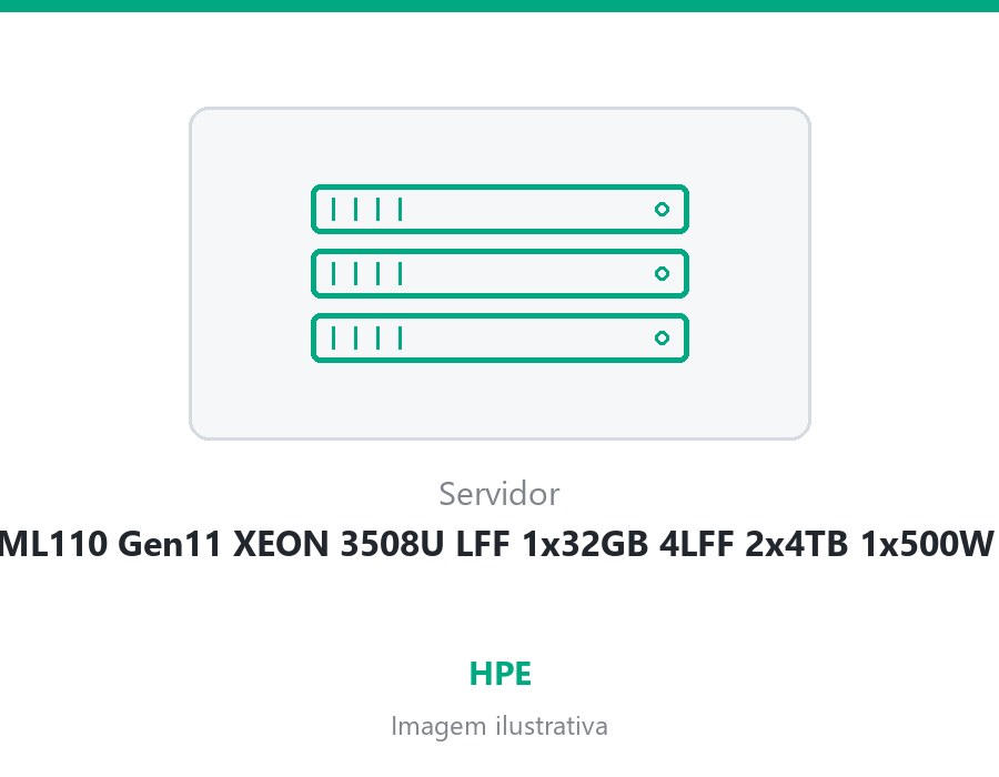 HPE ML110 Gen11 XEON 3508U LFF 1x32GB 4LFF 2x4TB 1x500W VROC