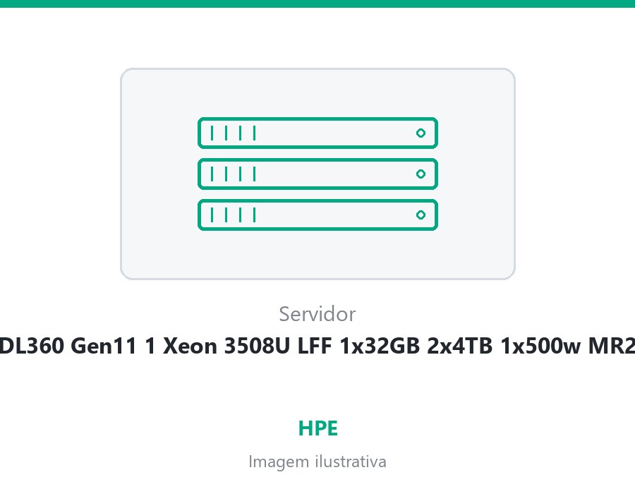 HPE DL360 Gen11 1 Xeon 3508U LFF 1x32GB 2x4TB 1x500w MR216i-o