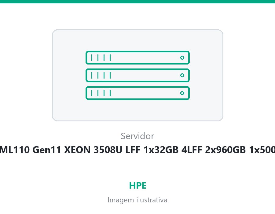 HPE ML110 Gen11 XEON 3508U LFF 1x32GB 4LFF 2x960GB 1x500W VROC