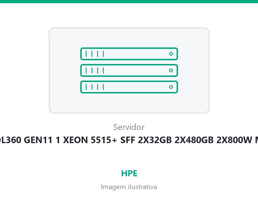 HPE DL360 GEN11 1 XEON 5515+ SFF 2X32GB 2X480GB 2X800W MR408i-o