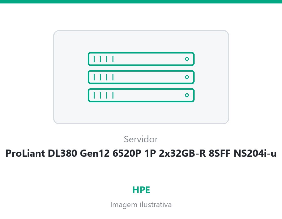 HPE ProLiant DL380 Gen12 6520P 1P 2x32GB-R 8SFF NS204i-u v2 MR416i-o 2x1000W