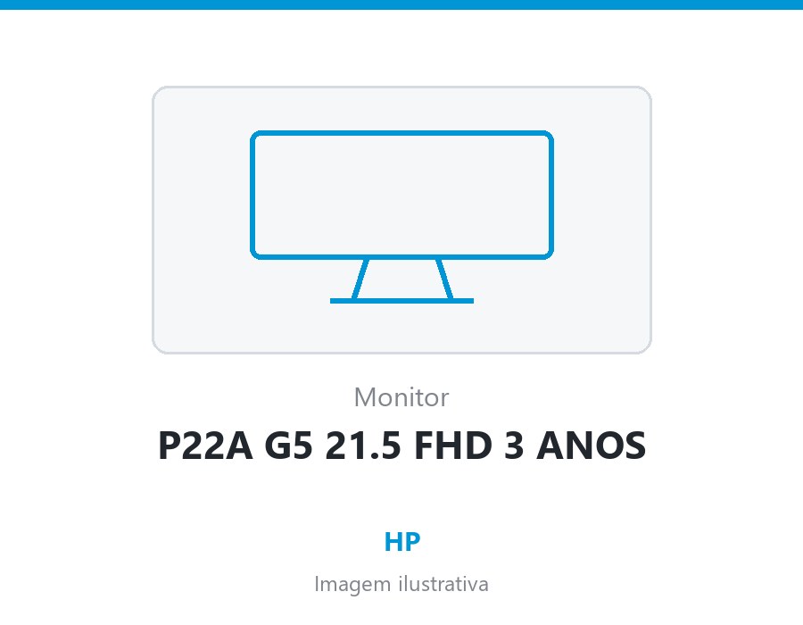 MONITOR HP P22A G5 21.5 FHD 3 ANOS
