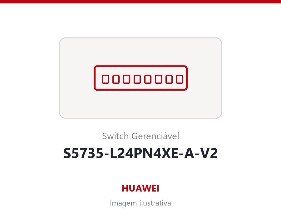 Switch Huawei S5735-L24PN4XE-A-V2 24 portas PoE