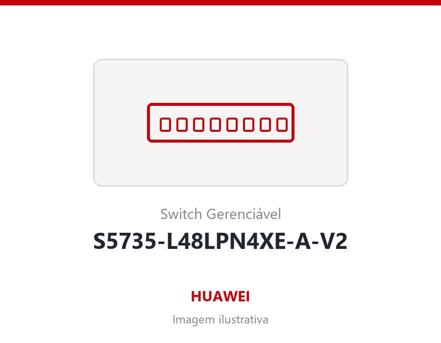 Switch Huawei S5735-L48LPN4XE-A-V2 48 portas PoE