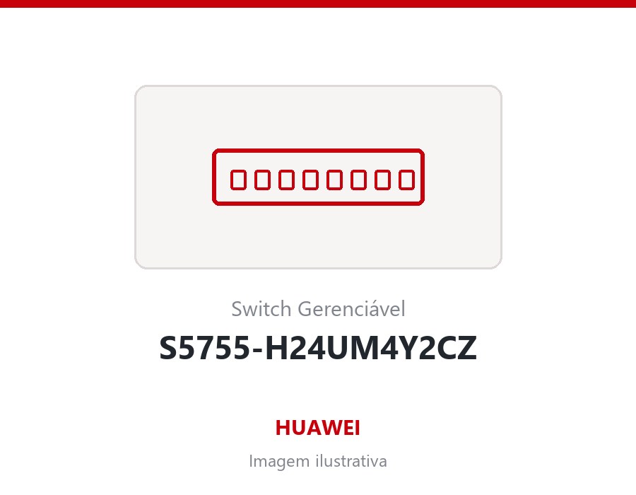 Switch Huawei S5755-H24UM4Y2CZ 24 portas multigigabit