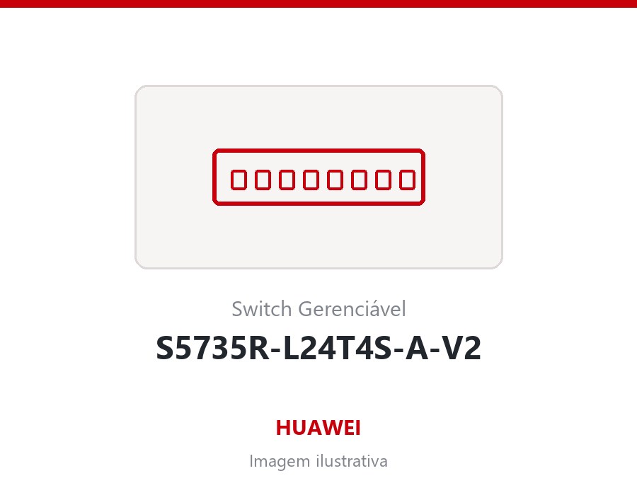 Switch Huawei S5735R-L24T4S-A-V2 24 portas