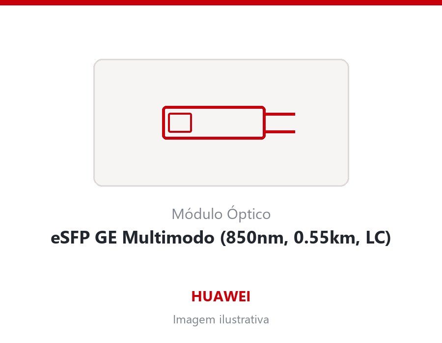 Modulo Optico Huawei eSFP GE Multimodo (850nm, 0.55km, LC)