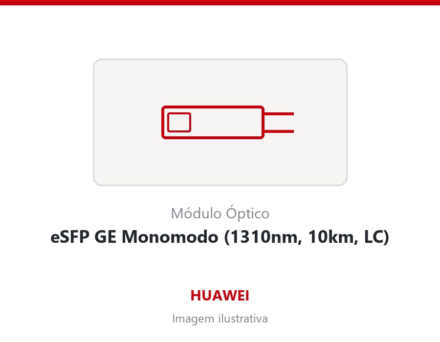 Modulo Optico Huawei eSFP GE Monomodo (1310nm, 10km, LC)