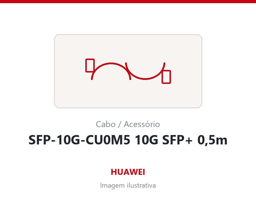 Cabo Stack Huawei SFP-10G-CU0M5 10G SFP+ 0,5m