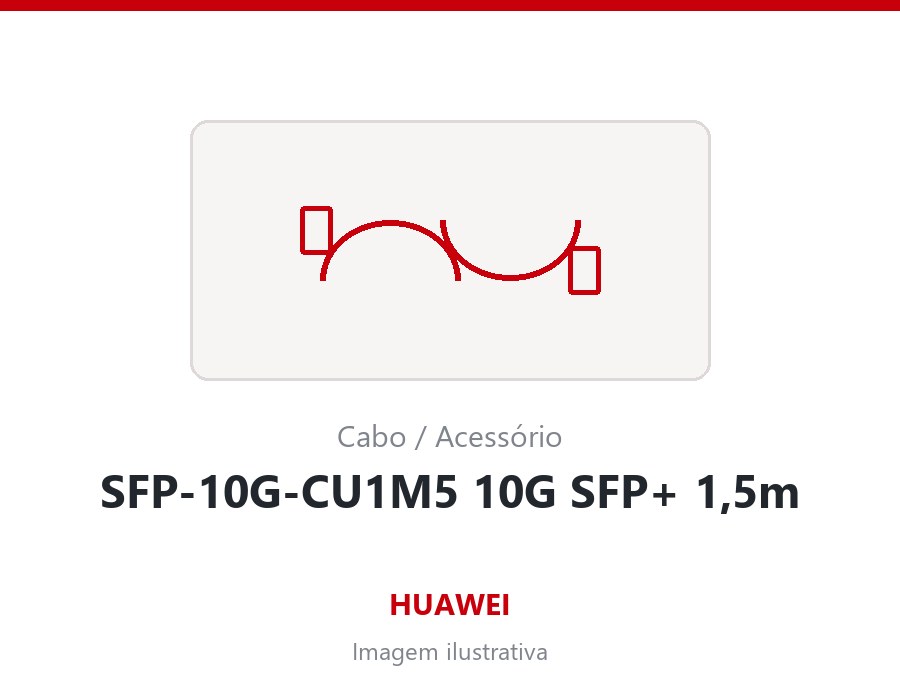 Cabo Stack Huawei SFP-10G-CU1M5 10G SFP+ 1,5m