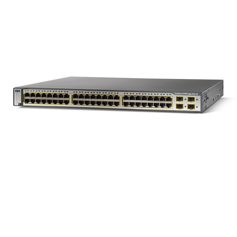 Switch Cisco Catalyst WS-C3750G-48PS-E GERENCIAVEL CATALYST 3750 48 10/100/1000T POE + 4 SFP ENHANCED IMAGE