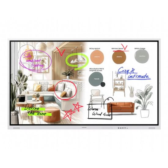 Monitor Profissional Samsung Touch 75" 4K UHD Flip - LH75WMFWLGCXZD